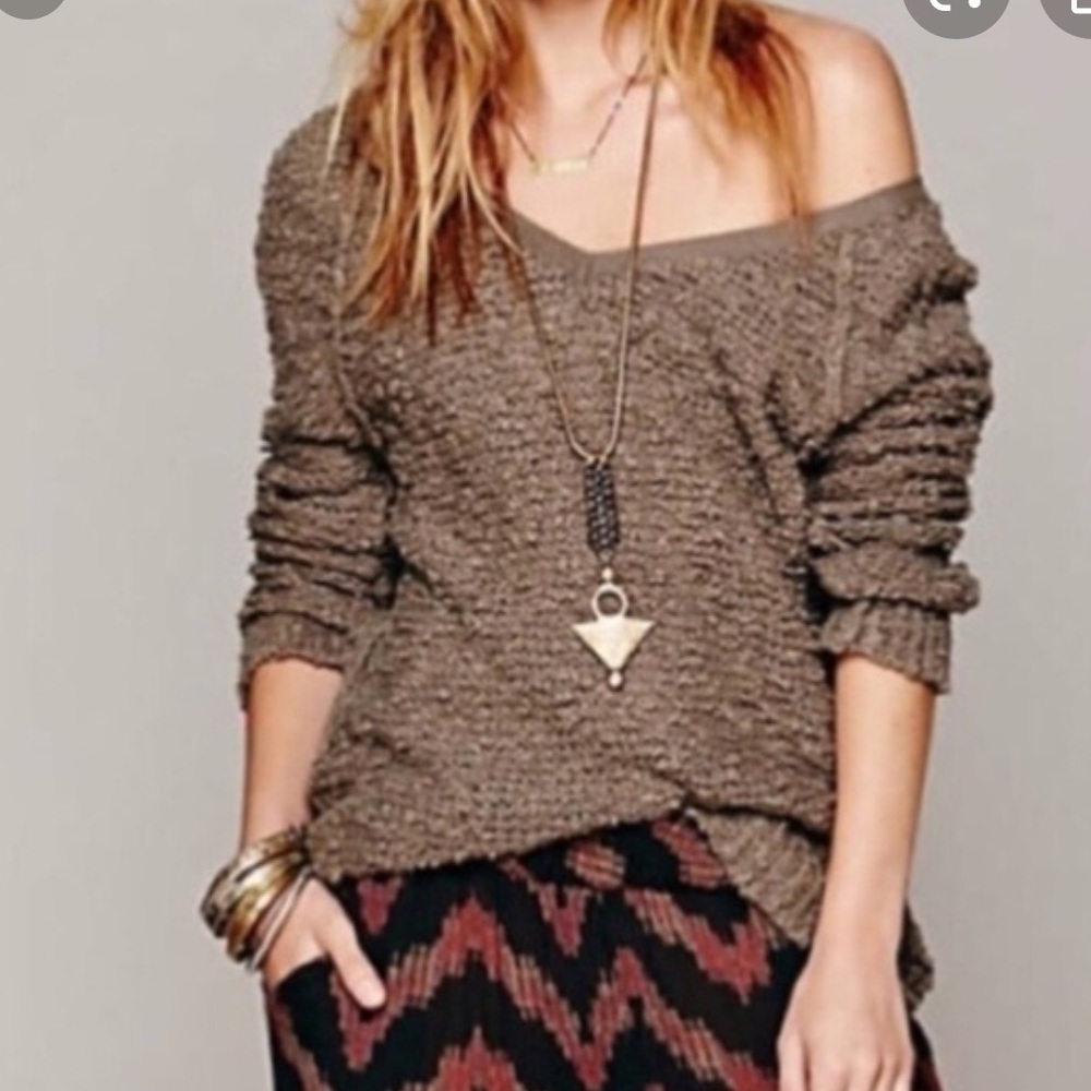 Free People Songbird V-neck sweater size small